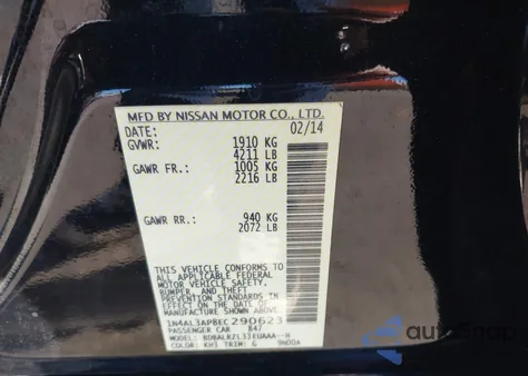 2014 Nissan Altima 2.5 S from USA, damaged, VIN 1N4AL3AP8EC290623
